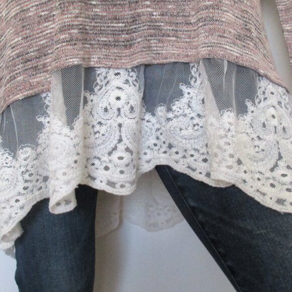 MAURICES Blouse Size 2 Long Sleeve Knit Tunic - Picture 5 of 8